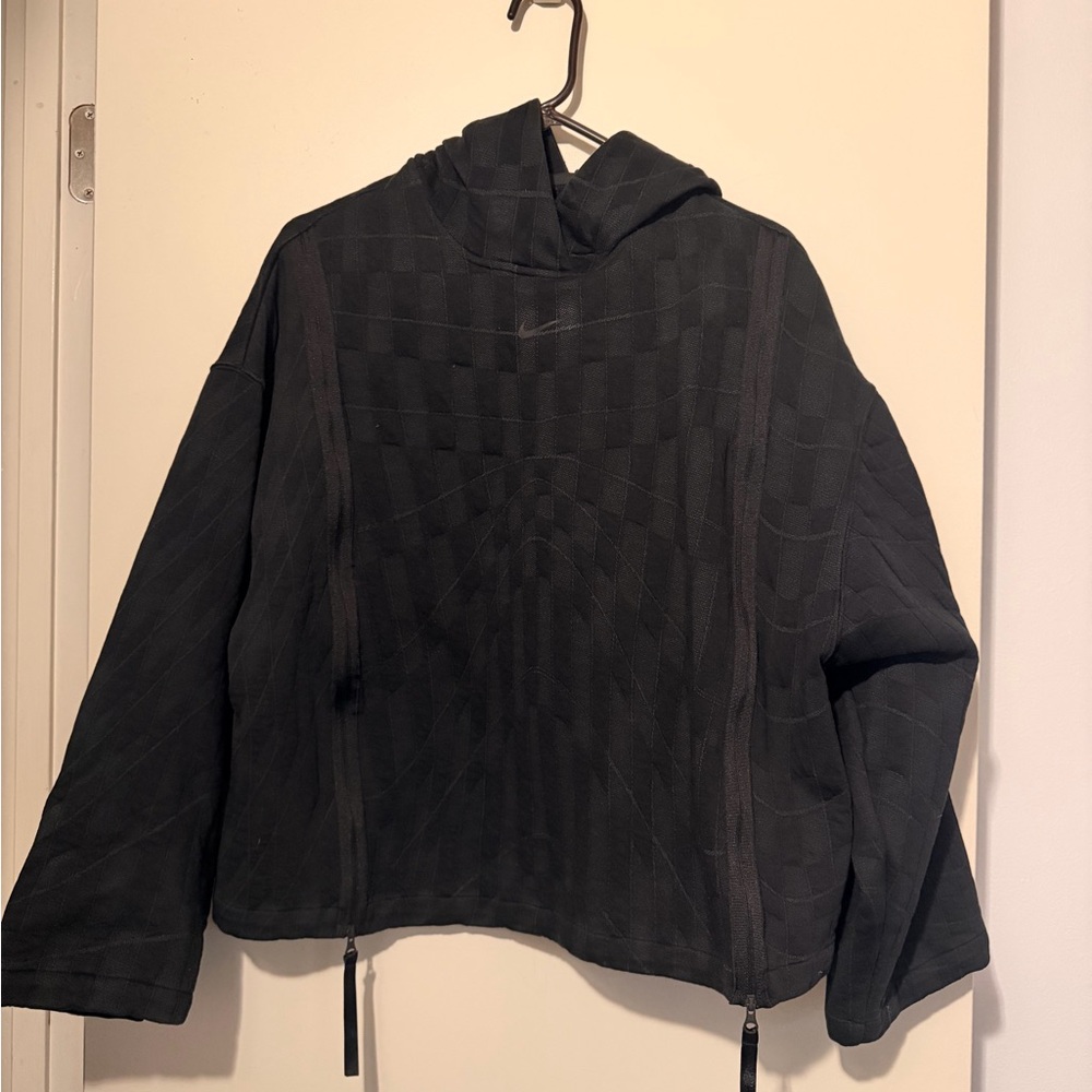 Nike Black Zipper Oversized Hoodie
